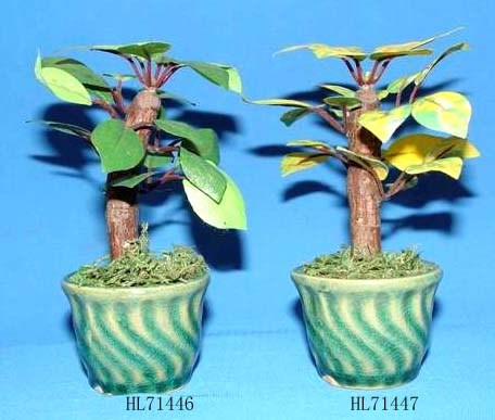 Artificial flower with Ceramic pot