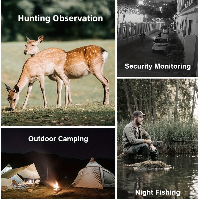 Full Color Vision Monocular Goggles Night Day 1920x1080 Video 30x Zoom 400m Range W/ 32GB Card For Hunting Camping Surveillance