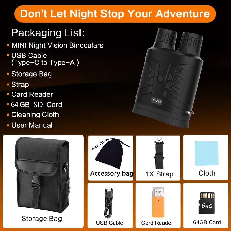 Small Mini80 night vision telescope built-in 6000mAh battery display 6X zoom digital Night Vision Binoculars for Hunting Camping