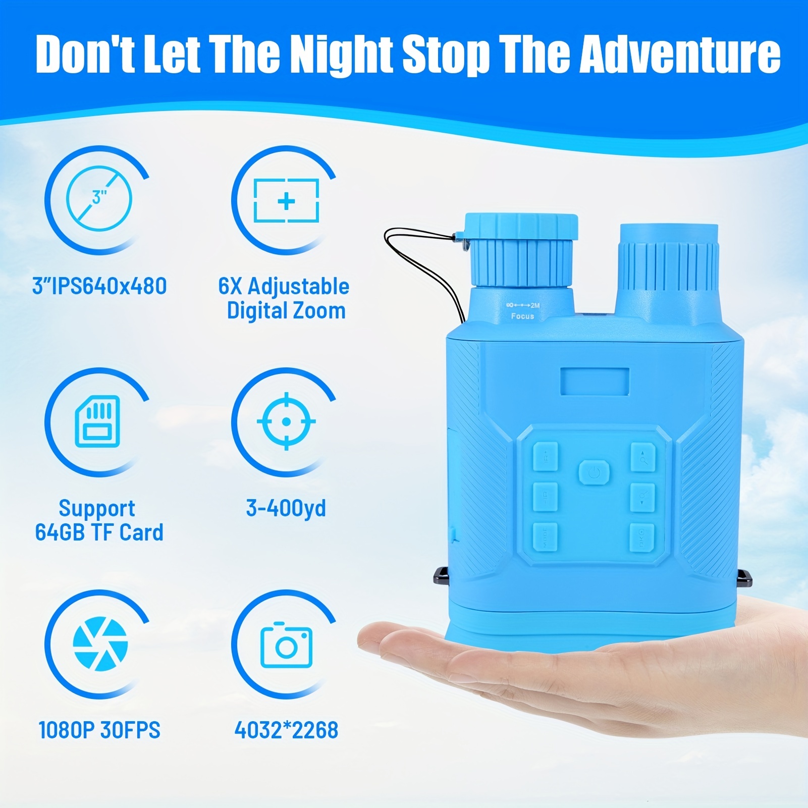 3inch MINI88 Night Vision Device Digital Telescope HD Night Vision Binoculars for Kids Bird Watching Camping Outdoor Play
