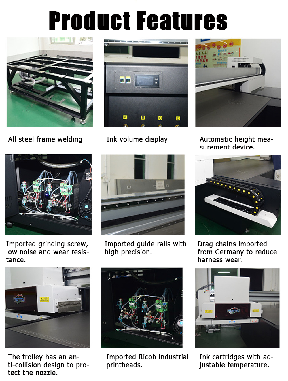 Automatic 2513 UV LED Flatbed Inkjet Printer 2500*1300mm Hot Stamping Machine for Wine Boxes Wooden A4 Plastic-Card Printer