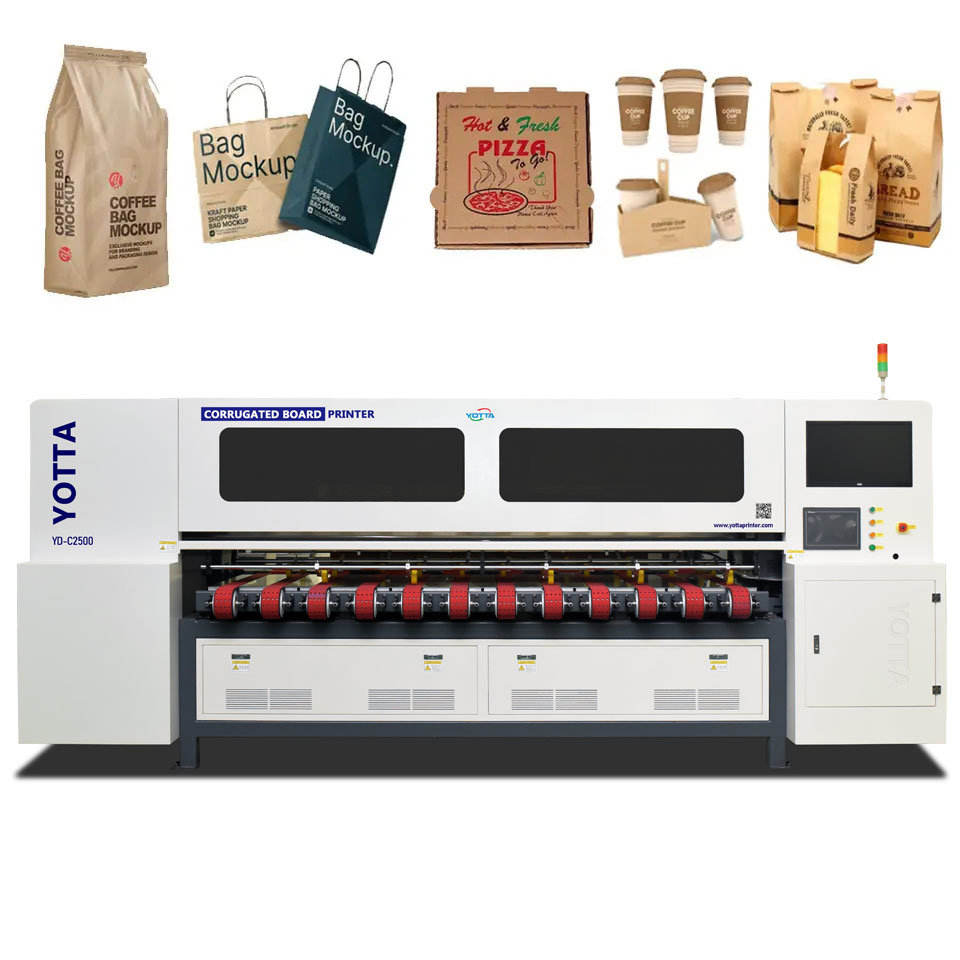 700 Square Meter Per Hour 2500mm Width Printing Size Handbag Packaging Boxes Carton Corrugated Box Digital Printer
