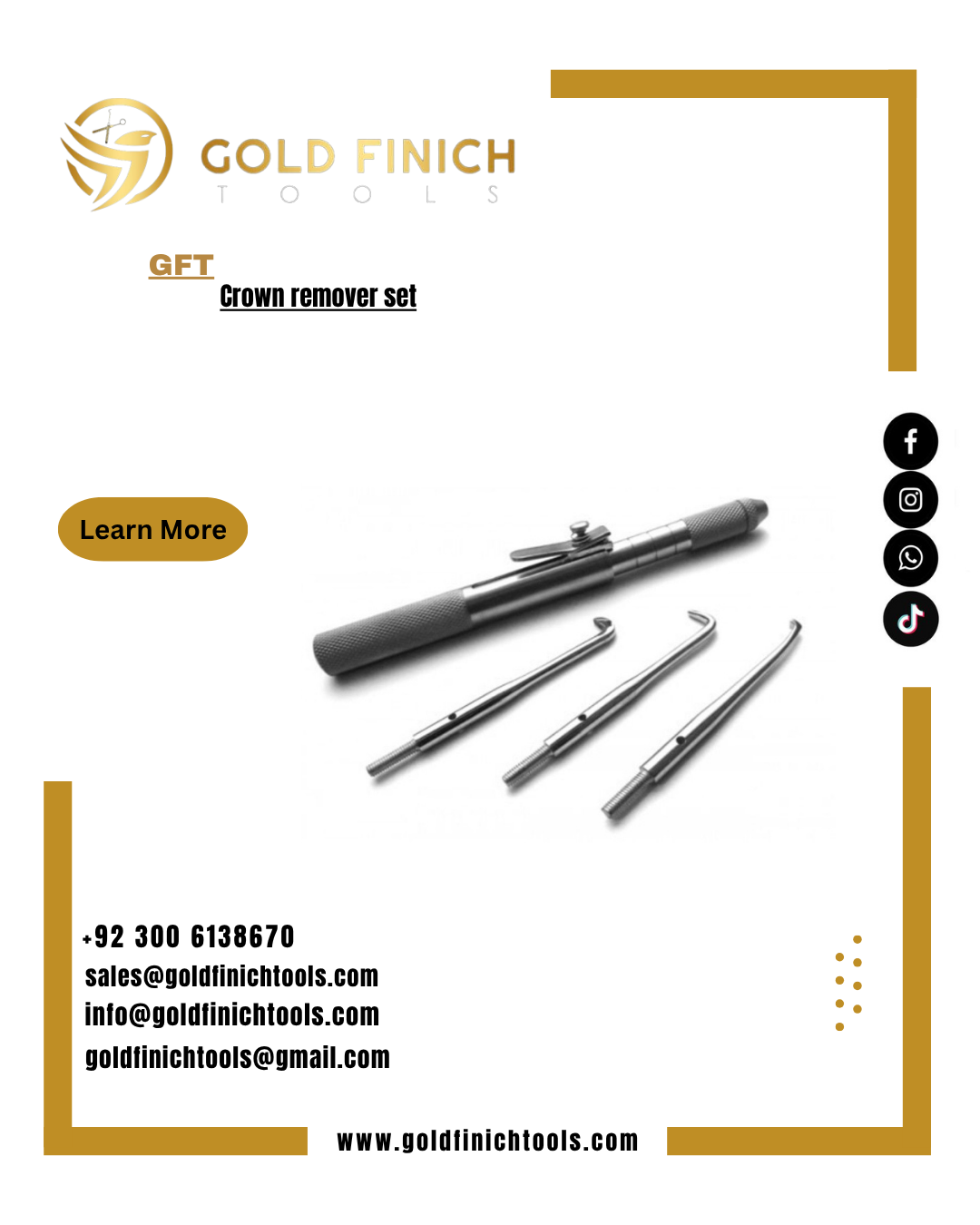 Crown remover     info@goldfinichtools.com     Whatsapp +923006138670