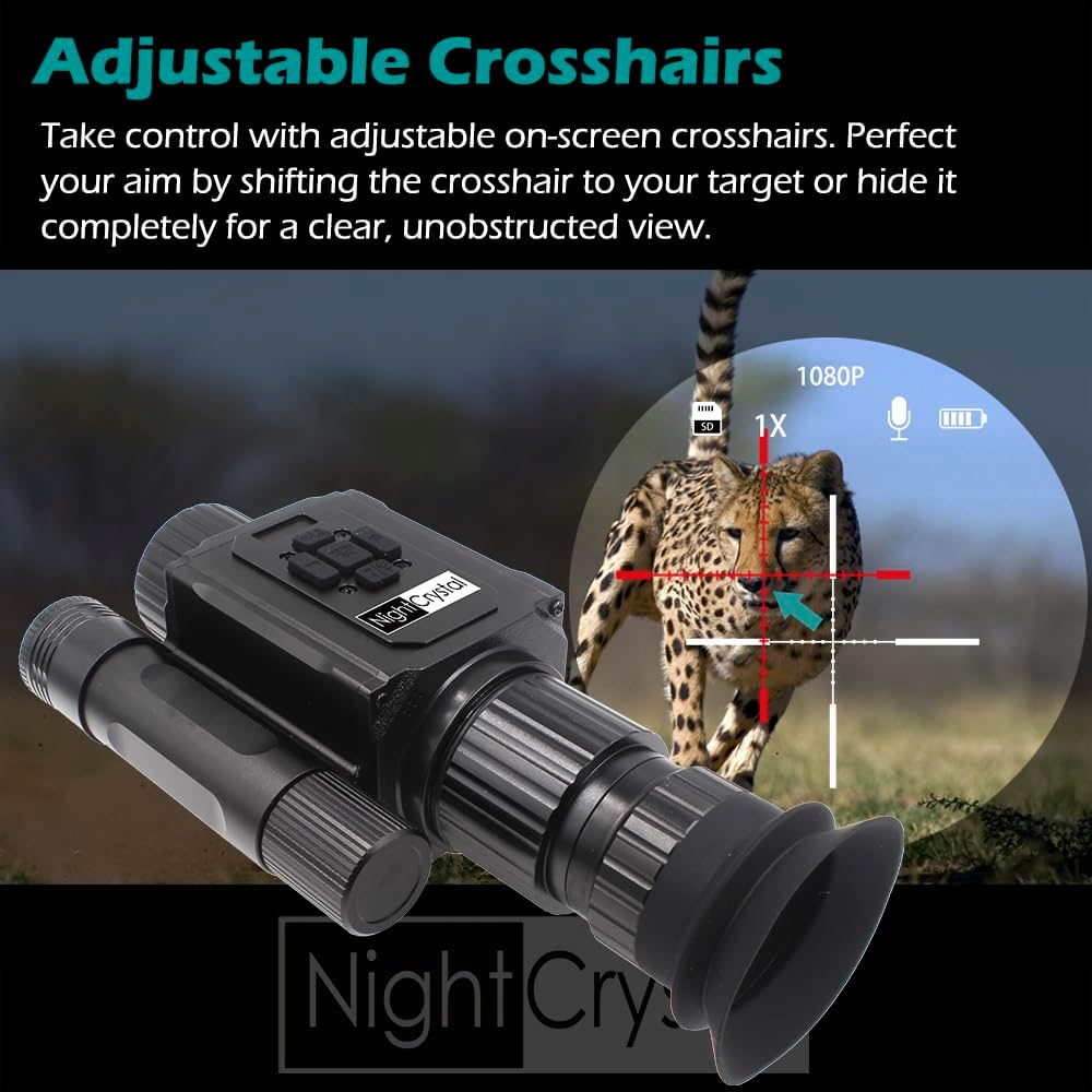 Monocular Digital Night Vision Scope NK008 1080P Video 5X Zoom 32GB 50mm Lens 940nm Laser IR for Hunting Infrared Riflescope