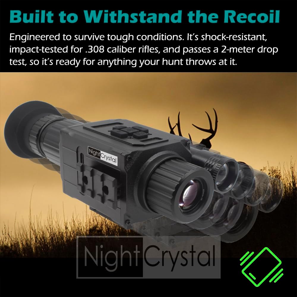 Monocular Digital Night Vision Scope NK008 1080P Video 5X Zoom 32GB 50mm Lens 940nm Laser IR for Hunting Infrared Riflescope