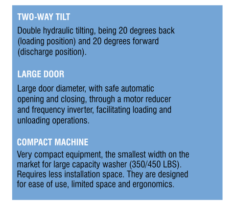 Open Pocket Washer Extractor 350lbs