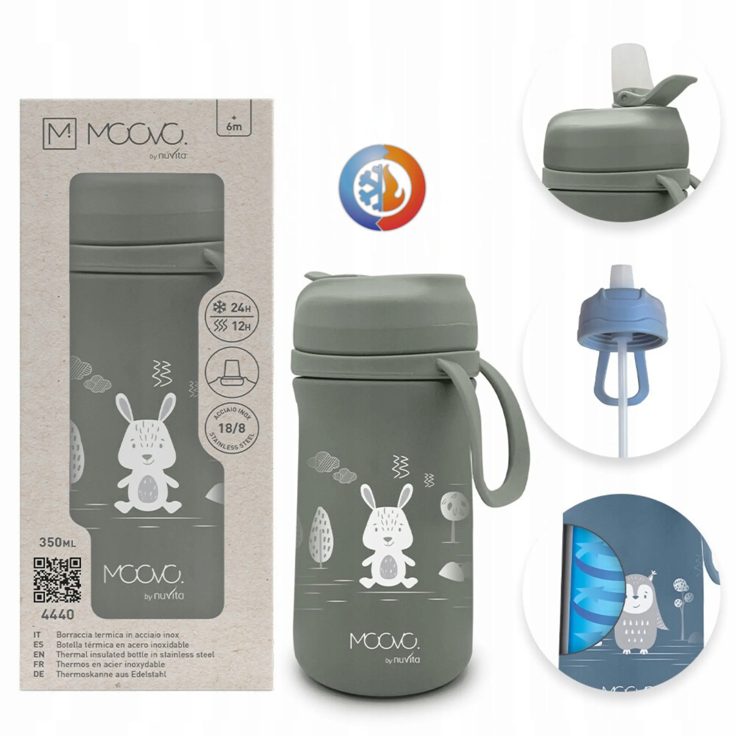 MOOVO - Bidon termiczny z ustnikiem