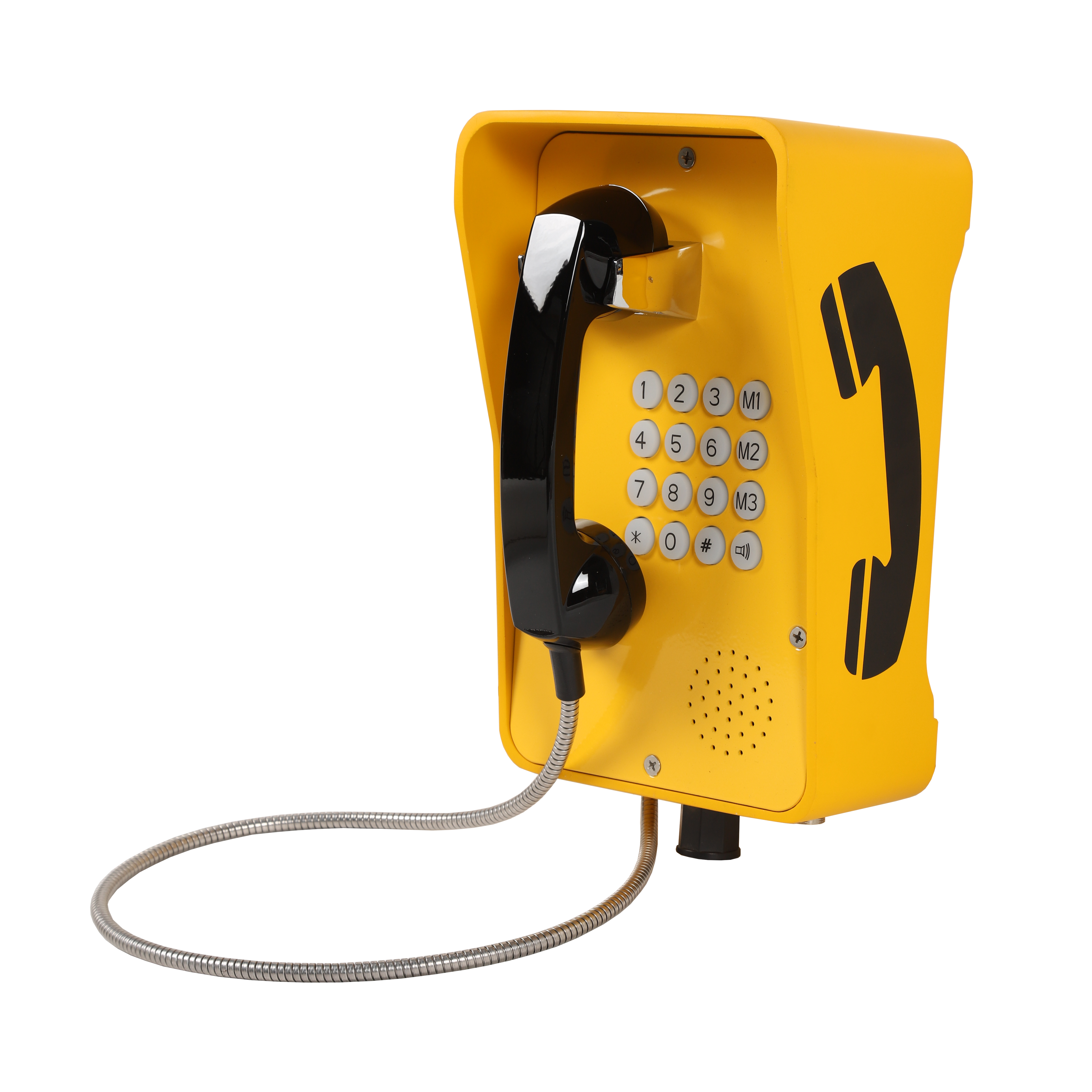 Tunnel Telephone construction Speed Dial Auto Analog Classic Yellow Wall Mounted IP66  Certified  Intercom Keypad Handsfree Corded dustproof