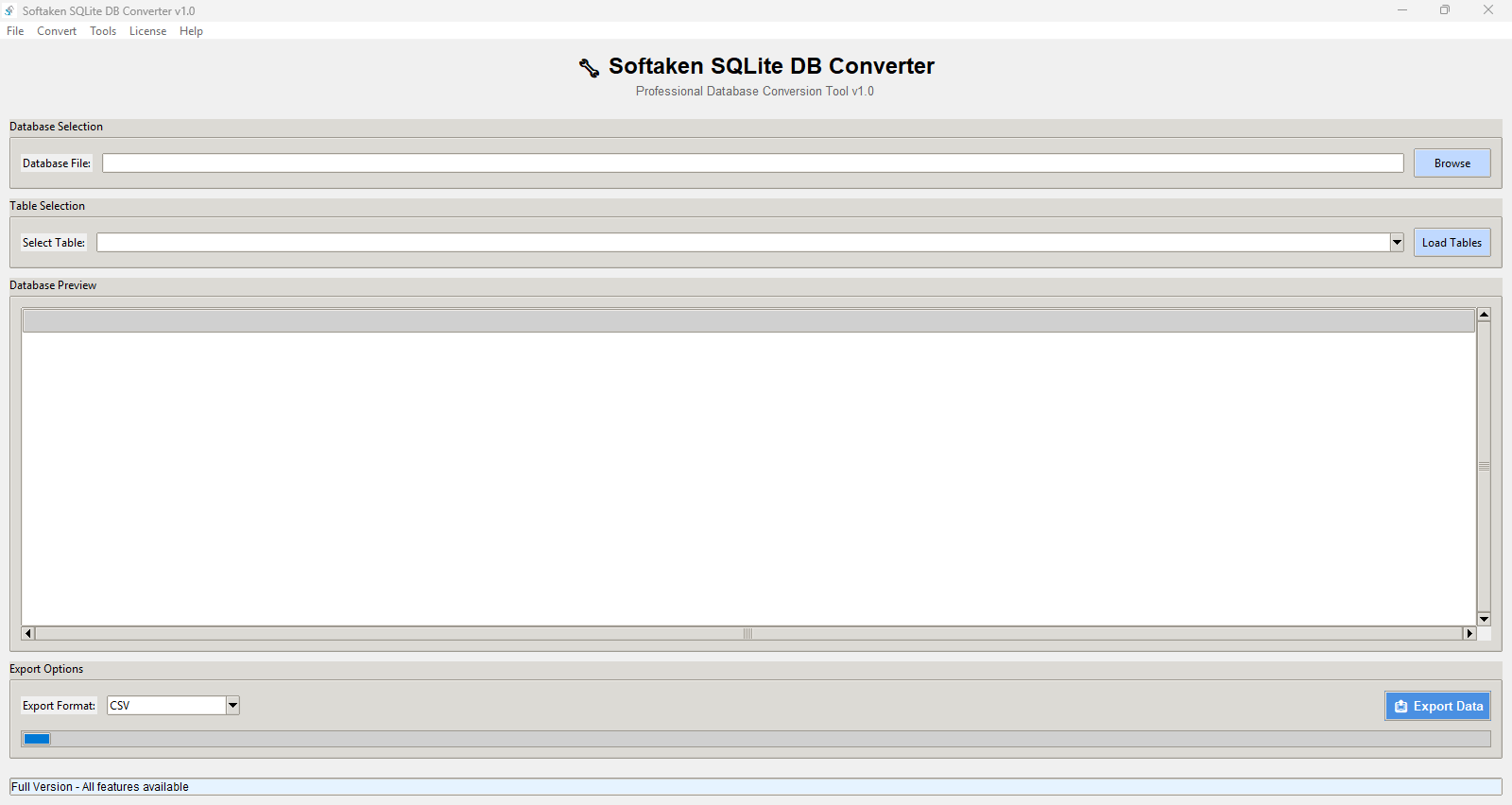 Softaken SQLite DB Converter Tool