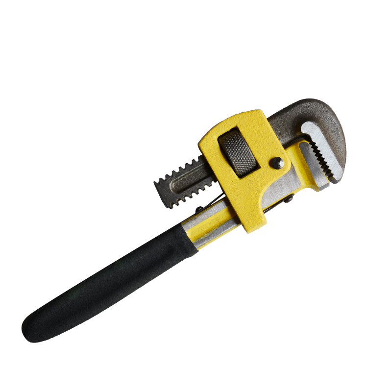 Heavy Duty British Type Pipe Wrench with PVC Dipped Handle | Industrial Plumbing Wrench | Adjustable Pipe Wrench