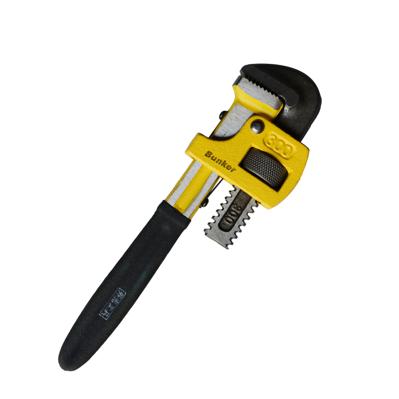 Heavy Duty British Type Pipe Wrench with PVC Dipped Handle | Industrial Plumbing Wrench | Adjustable Pipe Wrench