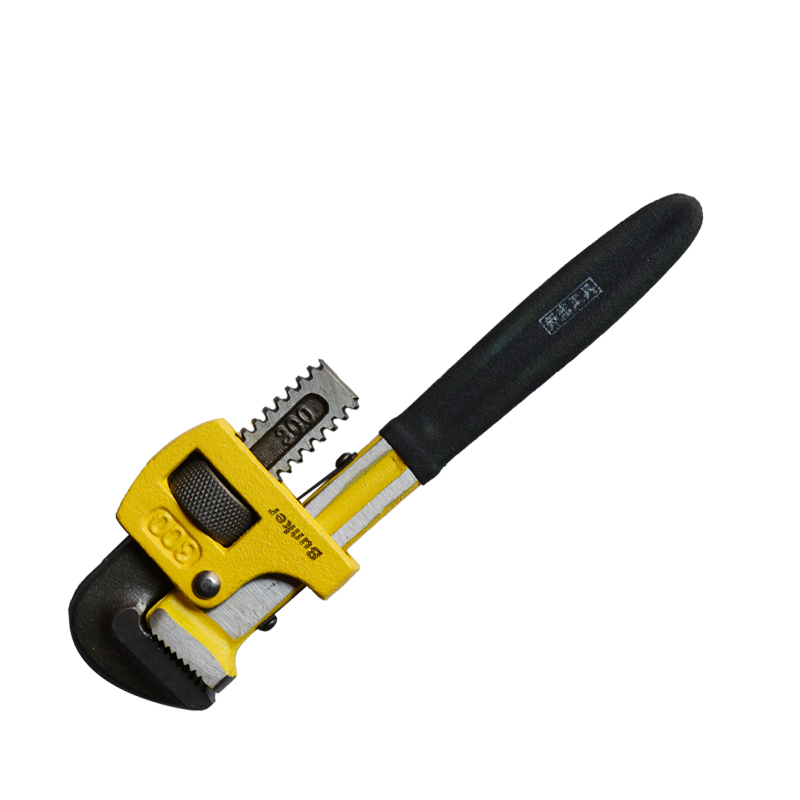 Heavy Duty British Type Pipe Wrench with PVC Dipped Handle | Industrial Plumbing Wrench | Adjustable Pipe Wrench