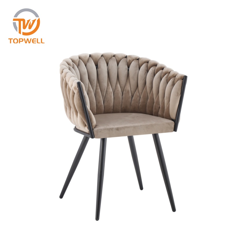 Dining Chair Velvet seat Powder coating leg DC-7612