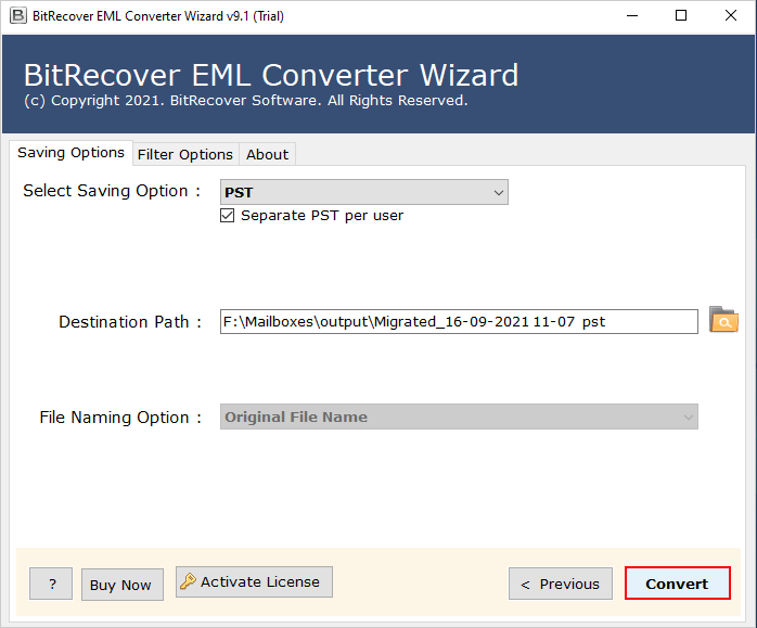 BitRecover EML Converter