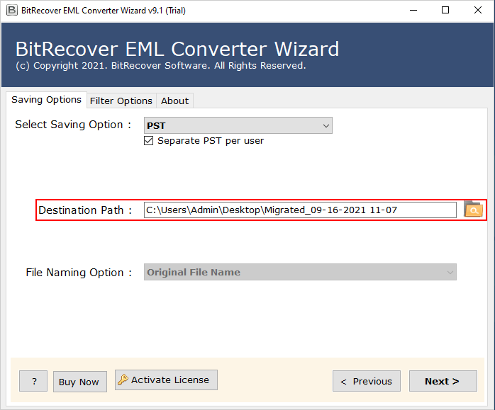 BitRecover EML Converter