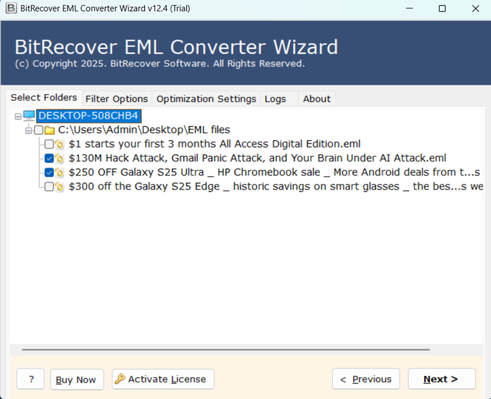 BitRecover EML Converter