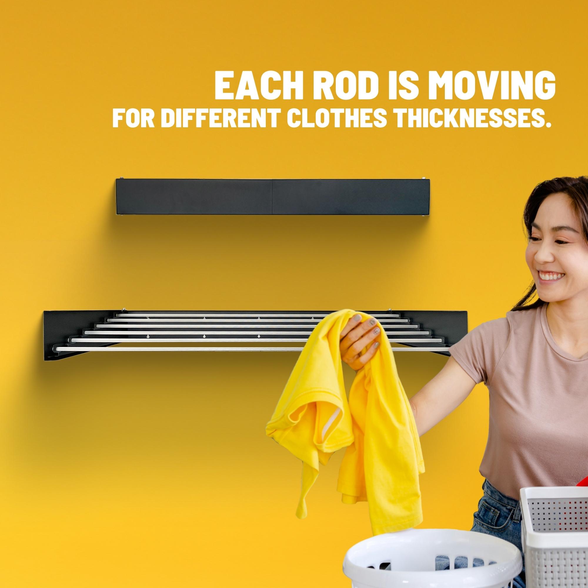 NEBU RETRACTABLE WALL MOUNTED CLOHTES DRYING RACK 40