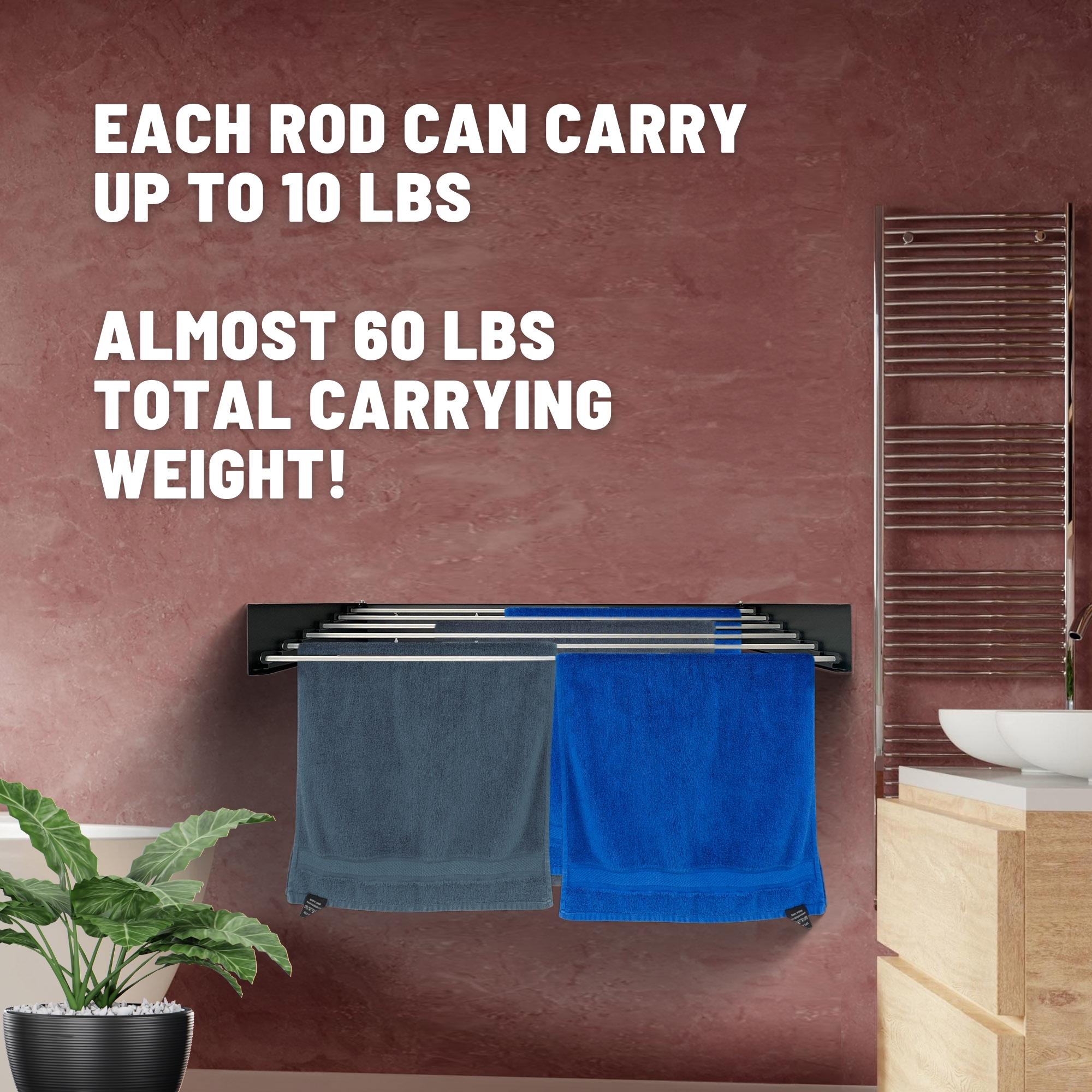 NEBU RETRACTABLE WALL MOUNTED CLOHTES DRYING RACK 40