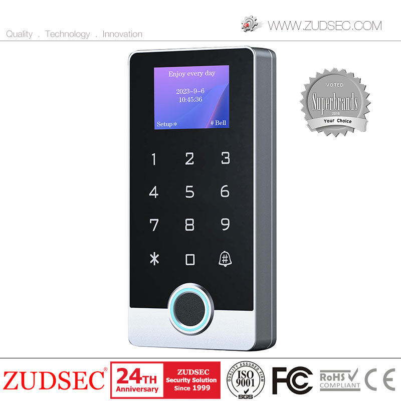 Smart Tuya IP68 WiFi LCD Touch Keypad Waterproof Standalone Biometric Fingerprint RFID Door Access Control with Metal Shell