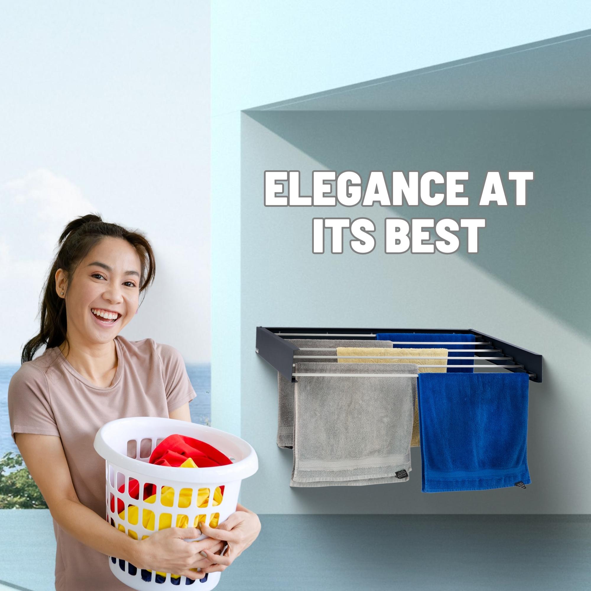 NEBU RETRACTABLE WALL MOUNTED CLOHTES DRYING RACK 40