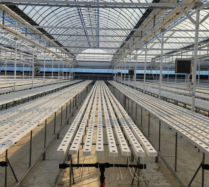 A simple PVC hydroponic device with different types of NFT channels for greenhouse hydroponic system components