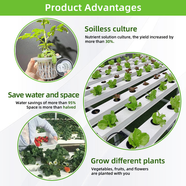 Best Quality NFT Hydroponics System Standard PVC Channel Water-Saving Hydroponic Growing System nft hydroponic system