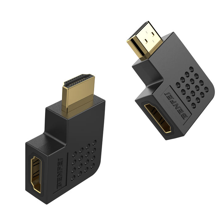 BENFEI HDMI Adapter Male to Female Right Angle 90 Degree-2 Pack China Supplier