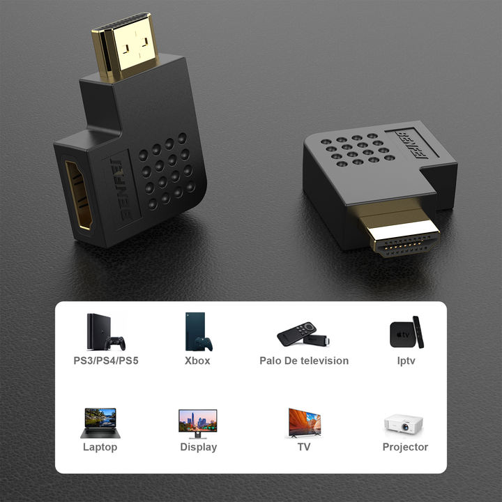 BENFEI HDMI Adapter Male to Female Right Angle 90 Degree-2 Pack China Supplier