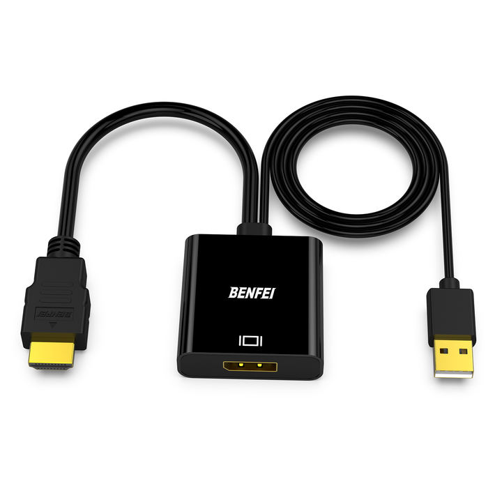 BENFEI HDMI to DisplayPort, Uni-Directional HDMI (Source) to DisplayPort (Display) Adapter 4K@60Hz/2K@144Hz/1080P@165Hz Export Manufacturing Efficiency
