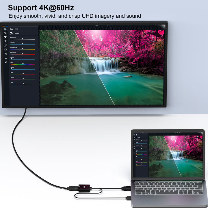 BENFEI HDMI to DisplayPort, Uni-Directional HDMI (Source) to DisplayPort (Display) Adapter 4K@60Hz/2K@144Hz/1080P@165Hz Export Manufacturing Efficiency
