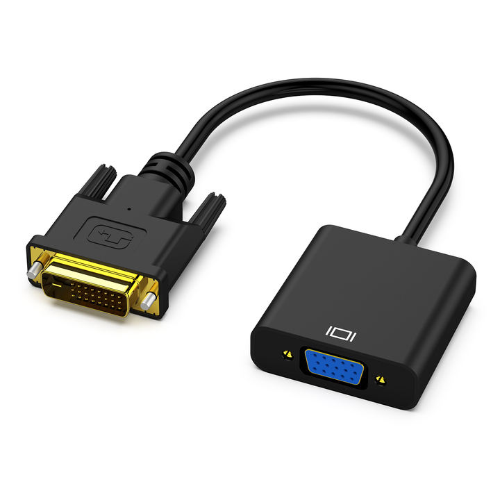 Customize Active DVI-D to VGA Adapter, DVI-D 24+1 to VGA Male to Female Adapter