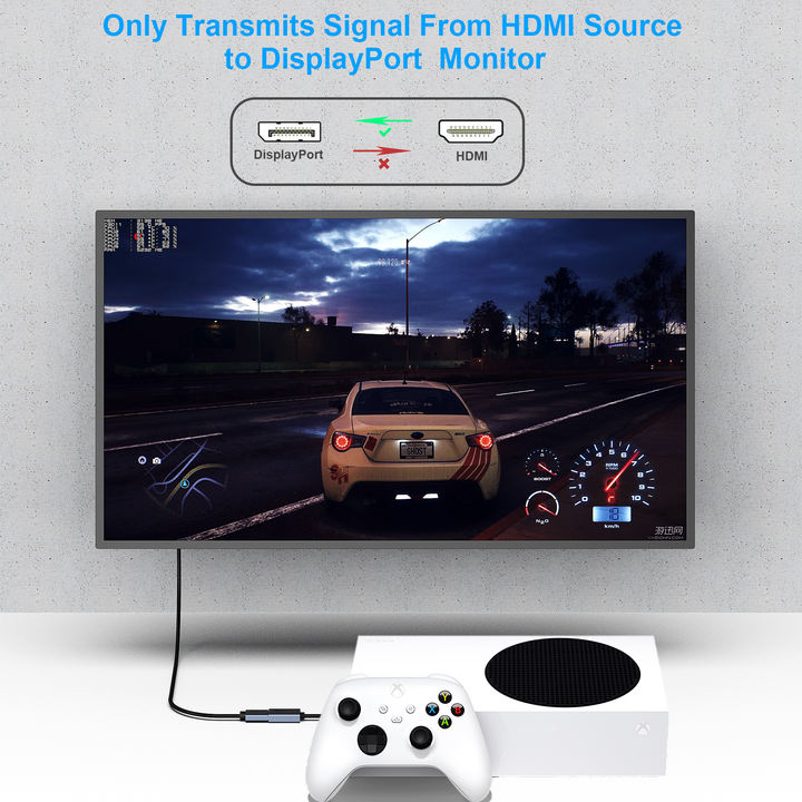 Customize  HDMI to DisplayPort Adapter, HDMI Source to DisplayPort Monitor Compatible with PC Graphics Card Laptop PS5 Xbox One Wholesale Distribution
