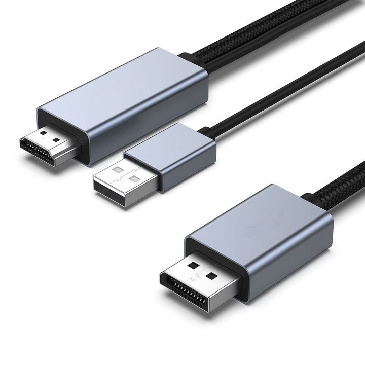 Customize HDMI to DisplayPort Cable, 1.8 Meter HDMI Source to DisplayPort Monitor Compatible with PC Graphics Card Laptop PS5 Mass Wholesale