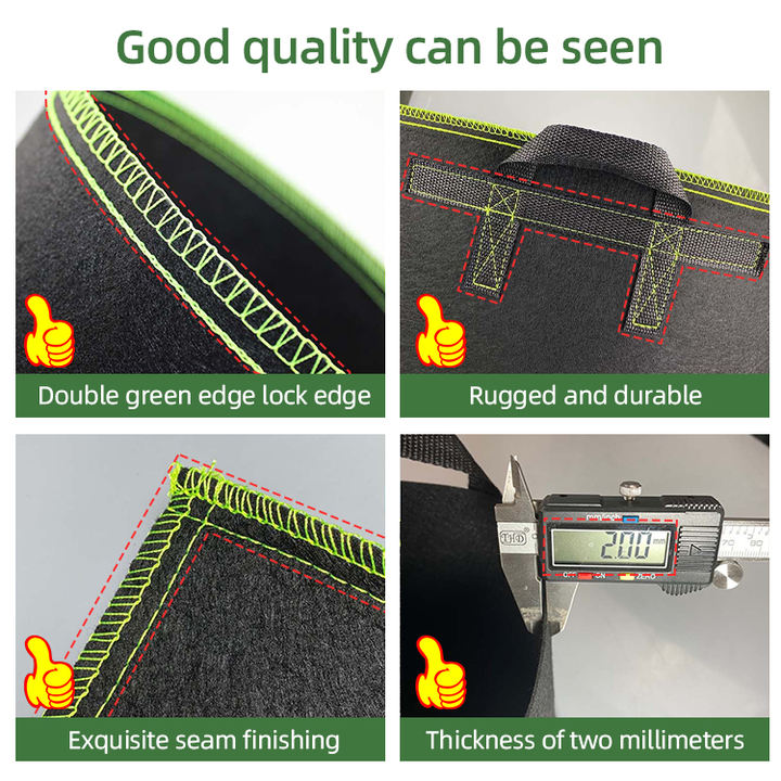 Garden plant mango felt potato grow bag black fabric pot for organic flower mushroom tomato 10 45 50 100 200 gallon Export Manufacturing Operations