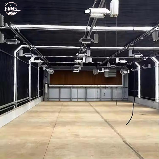 Invernadero de dientes de sierra tropical are low cost single span plastic film tropical cross top sawtooth greenhouse Factory Direct Sales
