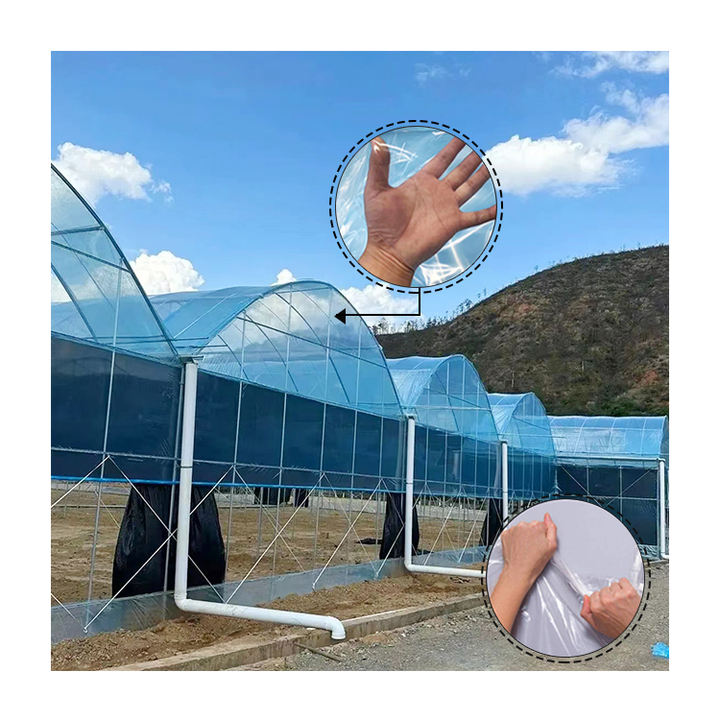 Kit Aluminium Frame Plastic Film Multi-Span Agricultural Green Houses Commercial  Invernadero House Greenhouse For Sale Factory Wholesale