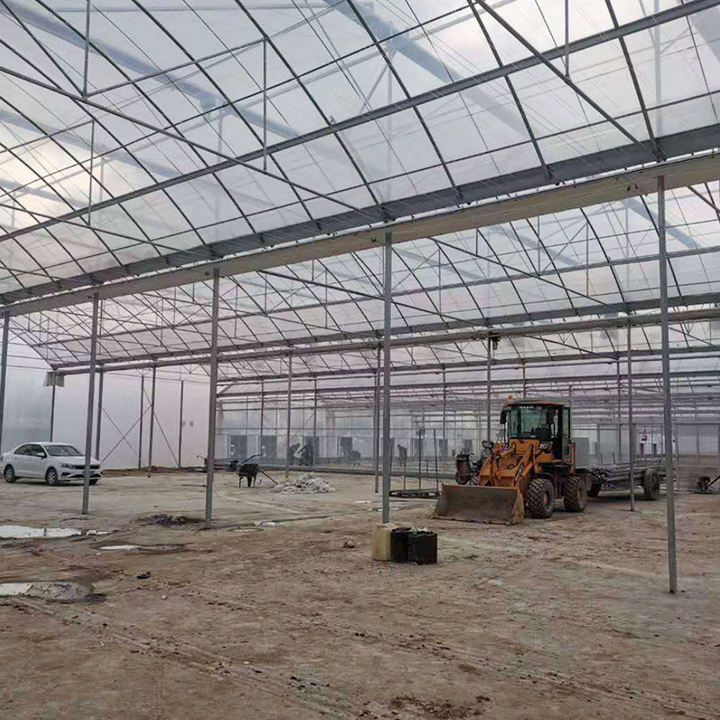 Kit Aluminium Frame Plastic Film Multi-Span Agricultural Green Houses Commercial  Invernadero House Greenhouse For Sale Factory Wholesale