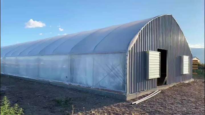 indoor integrated farming mushroom growing agricultural blackout green houses hidroponia black white film greenhouse structure