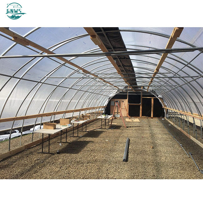Large commercial square galvanized kit aluminium frame garden backyard film greenhouse Rapid Production Solutions Manufacturer