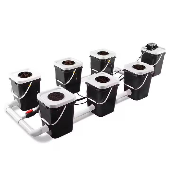 2024 New Greenhouse Plastic Pipe Hydroponic Pvc Channel Vegetable Planting Dutch Bucket Hydroponics System For Sale