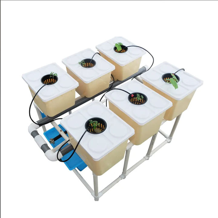 Aeroponics Garden Greenhouse 5 Pcs 5 Gallon Buckets  Equipment Dwc Growing Systems Kits Complete Hydroponics System