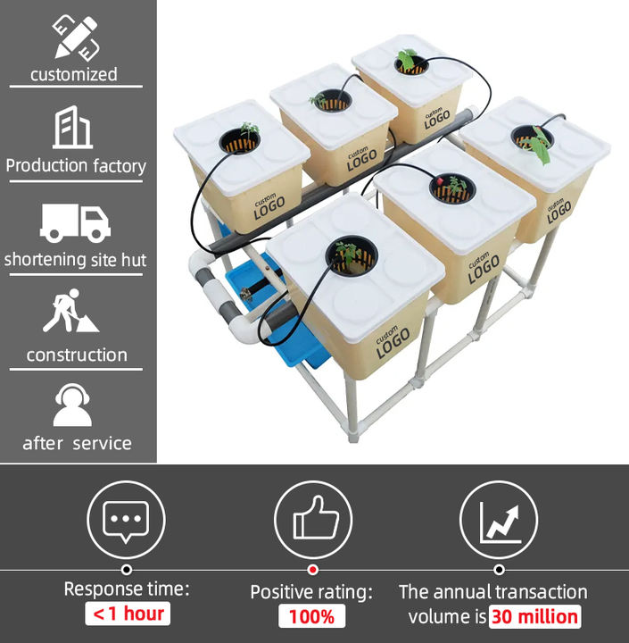 Complete Agricultural Garden Hydroponic Grow Growers System Kit Dutch Bucket Container Hydroponic System