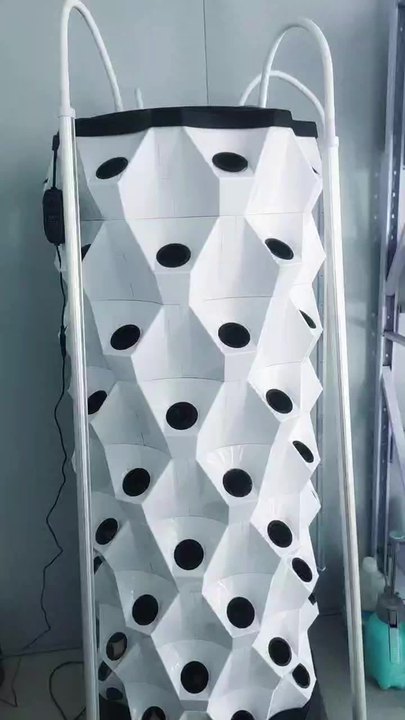 65l 10 Layer 80 Holes Movable Rotating Vertical Hydroponic Pineapple Aeroponic Tower