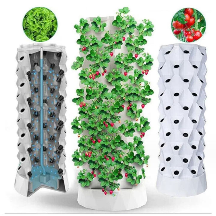 8 Layers High Quality Vertical Hydroponic Pineapple Aeroponic Tower Growing Systems For Strawberry