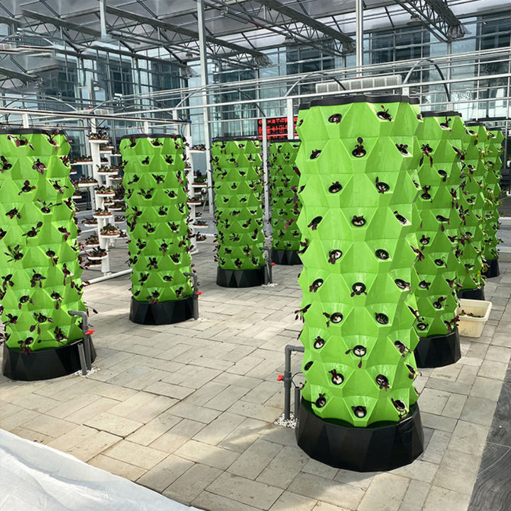 8 Layers High Quality Vertical Hydroponic Pineapple Aeroponic Tower Growing Systems For Strawberry