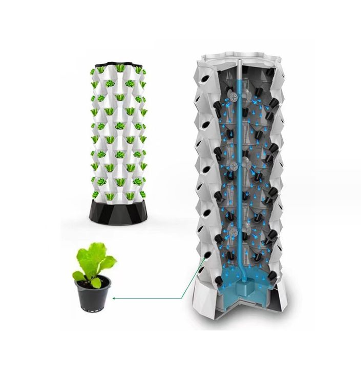 Aquaponic Tower Hydroponic Equipment Home School Vegetable Planter Pineapple Tower Strawberry Cultivation Towers