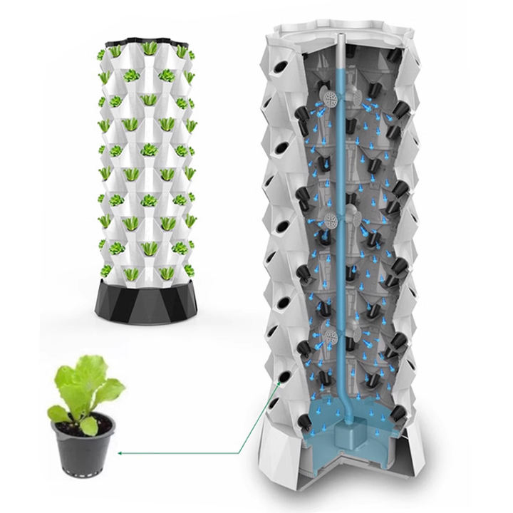 Garden Vertical Grow Kit Tower Garden Aeroponics System Diy Aeroponic Hydroponics Growing Systems