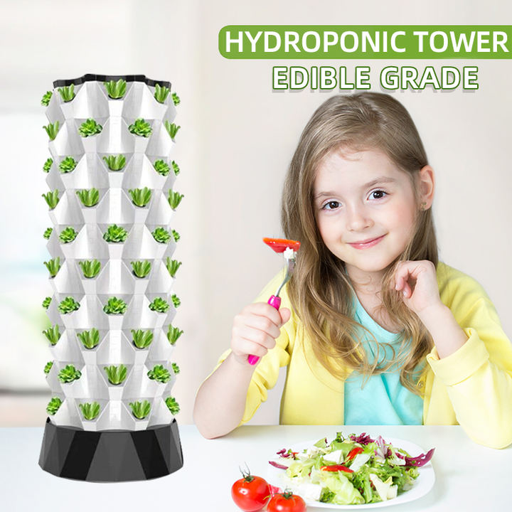 Hot Sale Nft Hydroponic Growing System Modern Home Vertical Garden Tower With Led Grow Light For Green Plant