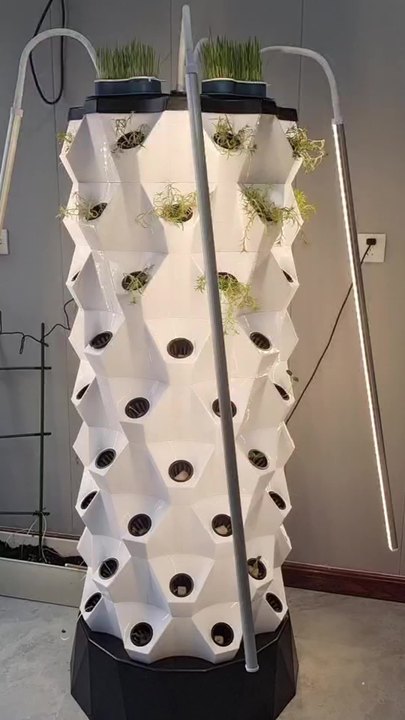 Hydroponic Gardening Systems 10 Layer 80 Holes Large Pineapple Hydroponic Tower With Led Lights For Sale Pineapple Tower