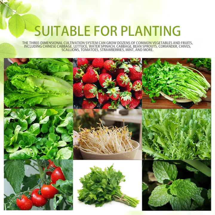 Hydroponics Grow System Aeroponics Growing Planter Pineapple Tower For Indoor Garden Plastic Greenhouse Soilless Planting Factory Direct Sales Export